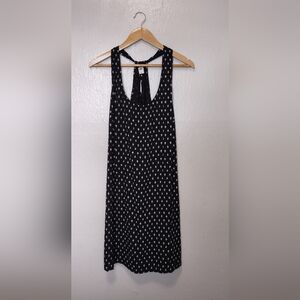 Black and White Sleeveless Old Navy Midi Summer Dress Women's Large